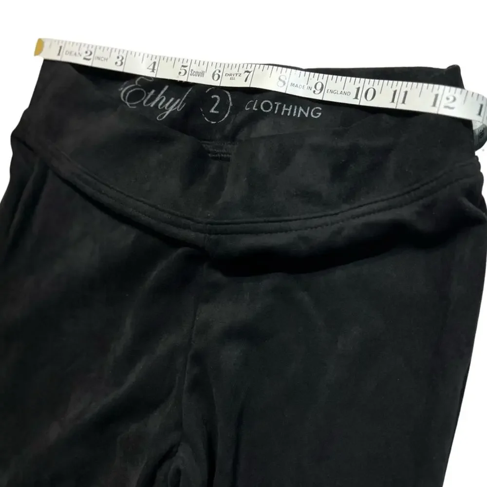 Ethyl Clothing Hadar Black Cropped Soft Pants size 2 Spandex Blend Basic